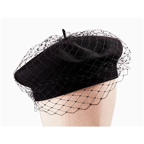 dior beret with veil price